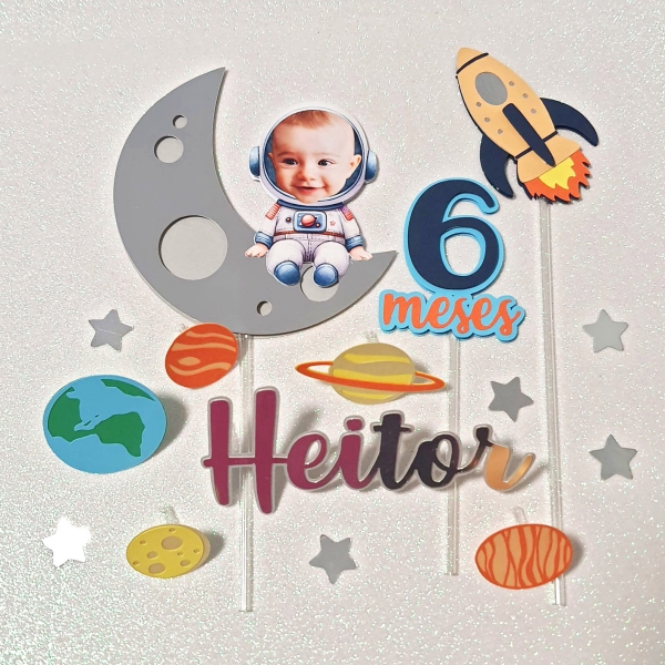 Arquivo digital topo de bolo - Astronauta (camadas) - Imagem 2