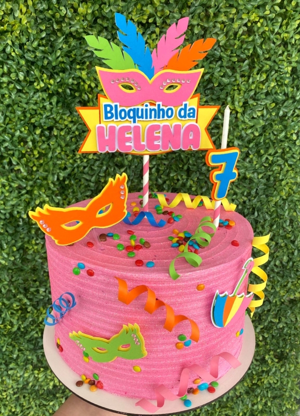 Arquivo digital Topo de bolo - Carnaval (3 modelos) - Imagem 2