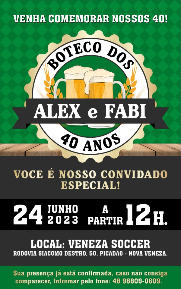 Convite digital - Boteco - Imagem 2