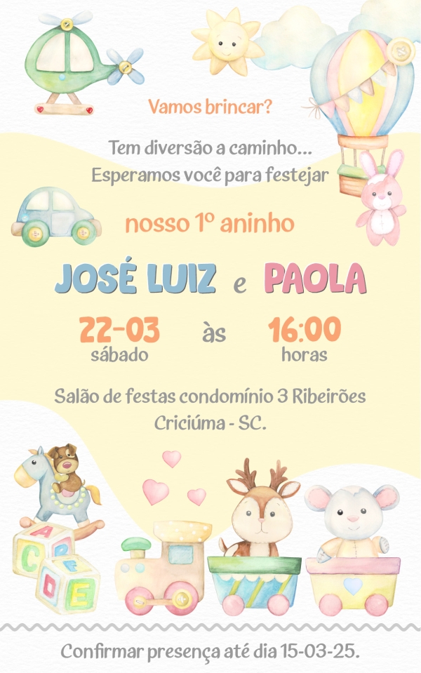 Convite digital - Brinquedos - Imagem 2
