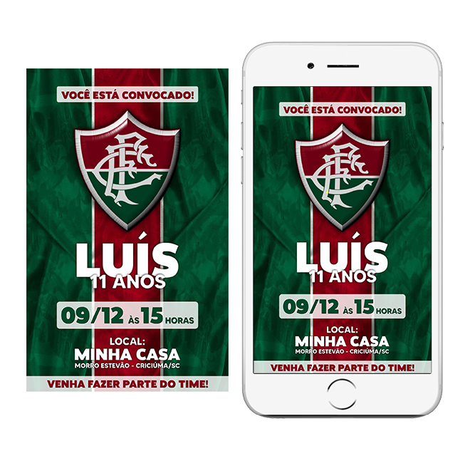Convite digital - Fluminense