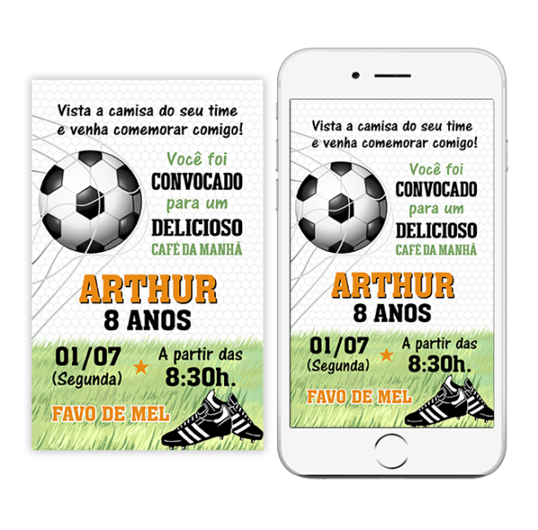 Convite digital - Futebol