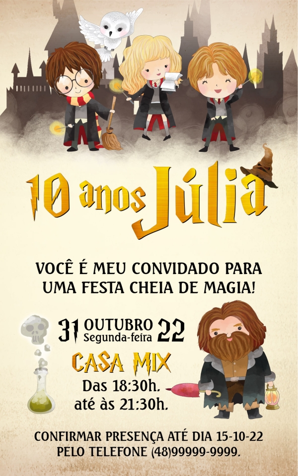 Convite digital - Harry Potter - Imagem 2