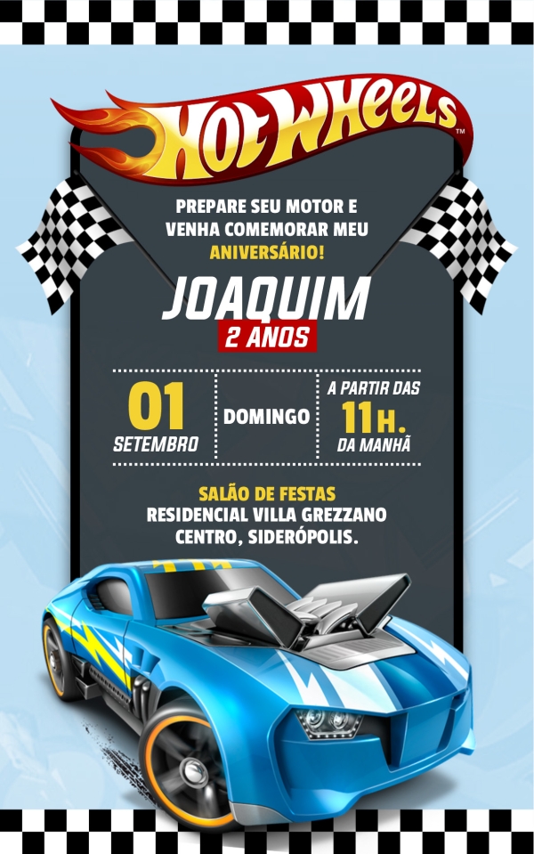 Convite digital - Hotwheels - Imagem 2