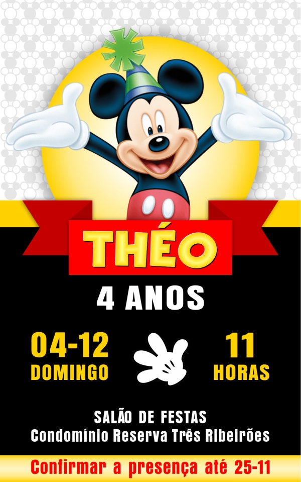 Convite digital - Mickey - Imagem 2