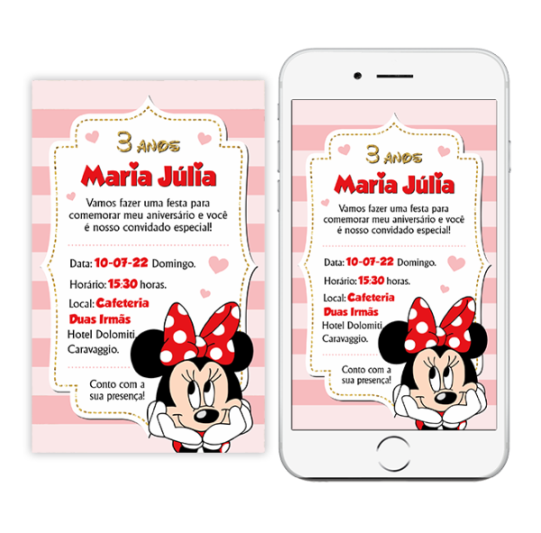 Convite digital - Minnie