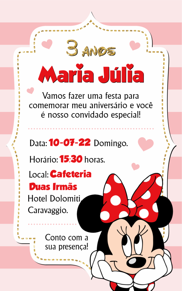 Convite digital - Minnie - Imagem 2