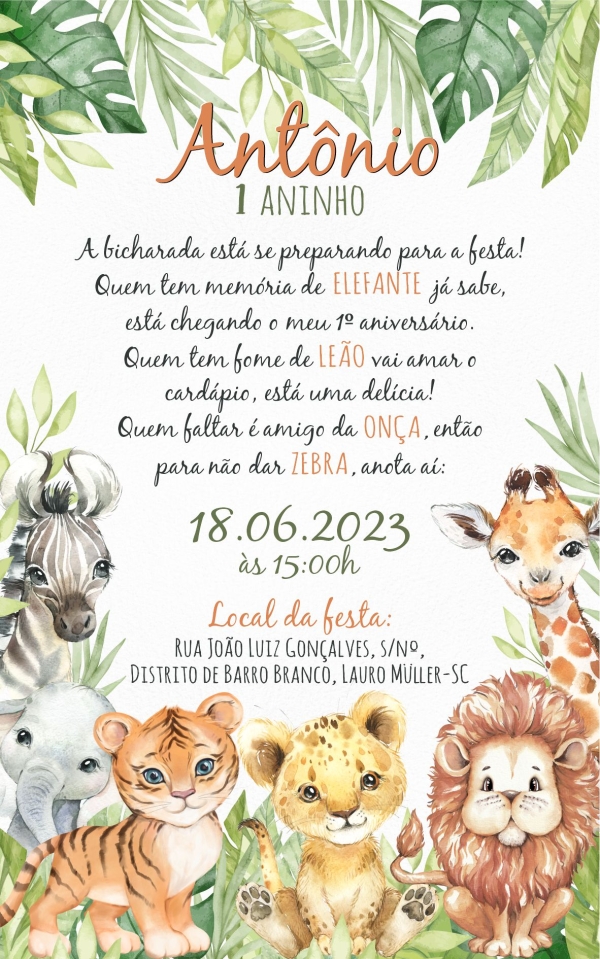 Convite digital - Safari - Imagem 2