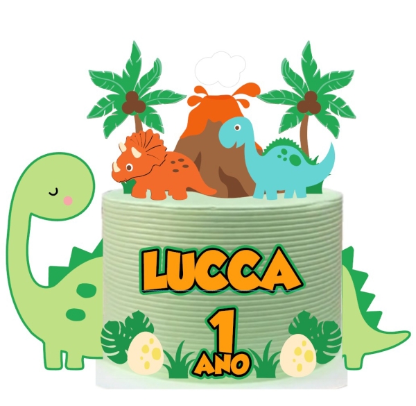 Arquivo digital Topo de bolo - Dinossauros (camadas)