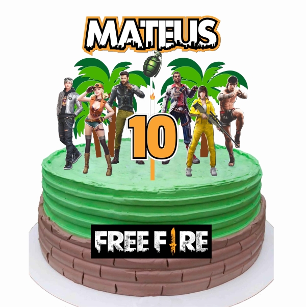 Arquivo digital Topo de bolo - FreeFire - Imagem 2