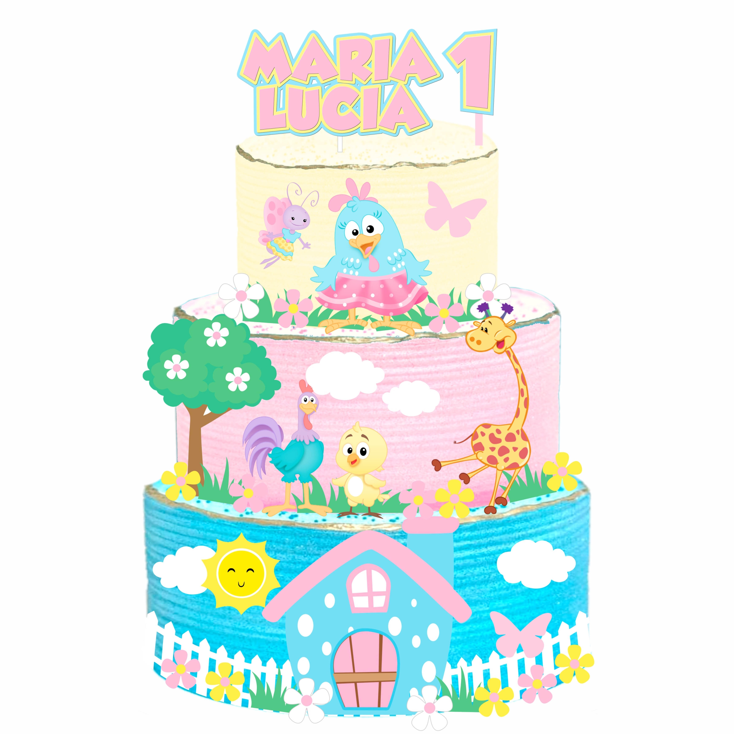 Arquivo digital Topo de bolo - Galinha pintadinha