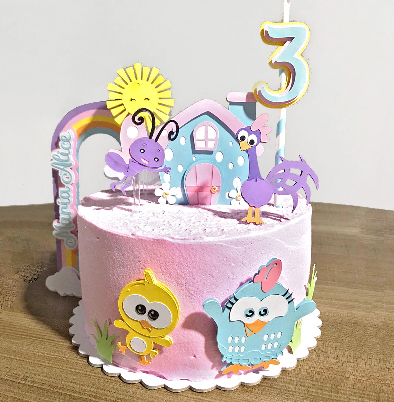 Arquivo digital Topo de bolo - Galinha pintadinha (camadas) - Imagem 2