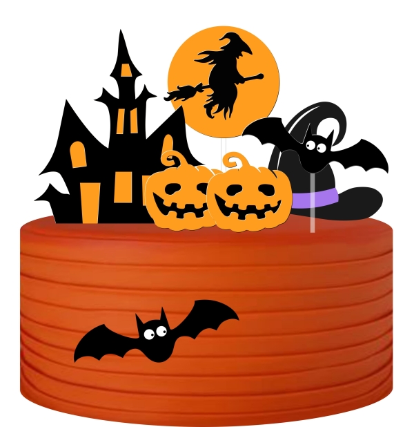 Arquivo digital Topo de bolo - Halloween (3 modelos, camadas)