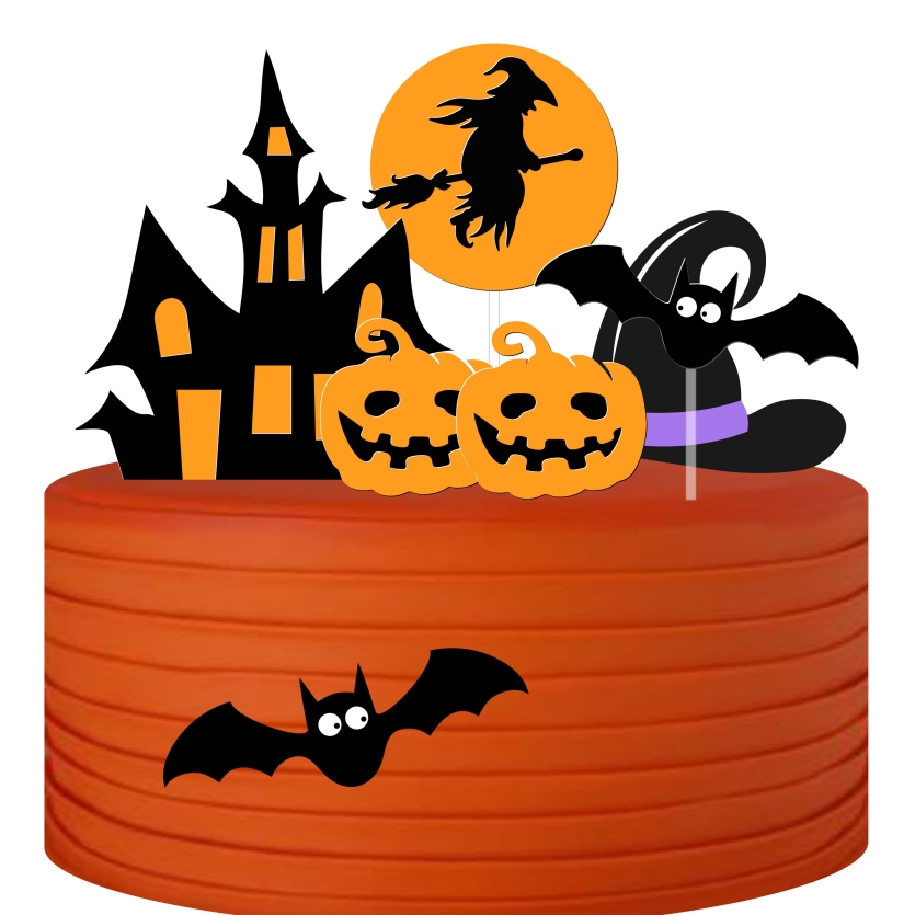 Arquivo digital Topo de bolo - Halloween (3 modelos, camadas)