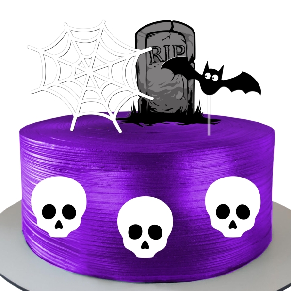 Arquivo digital Topo de bolo - Halloween (3 modelos, camadas) - Imagem 2