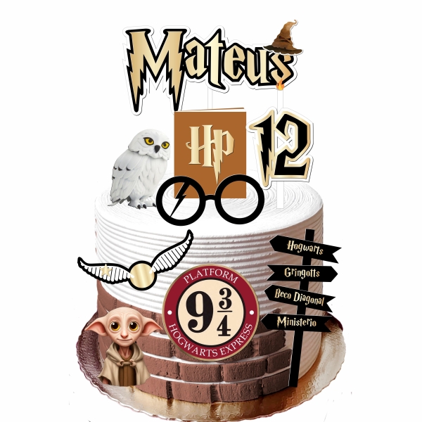 Arquivo digital Topo de bolo - Harry Potter - Imagem 2