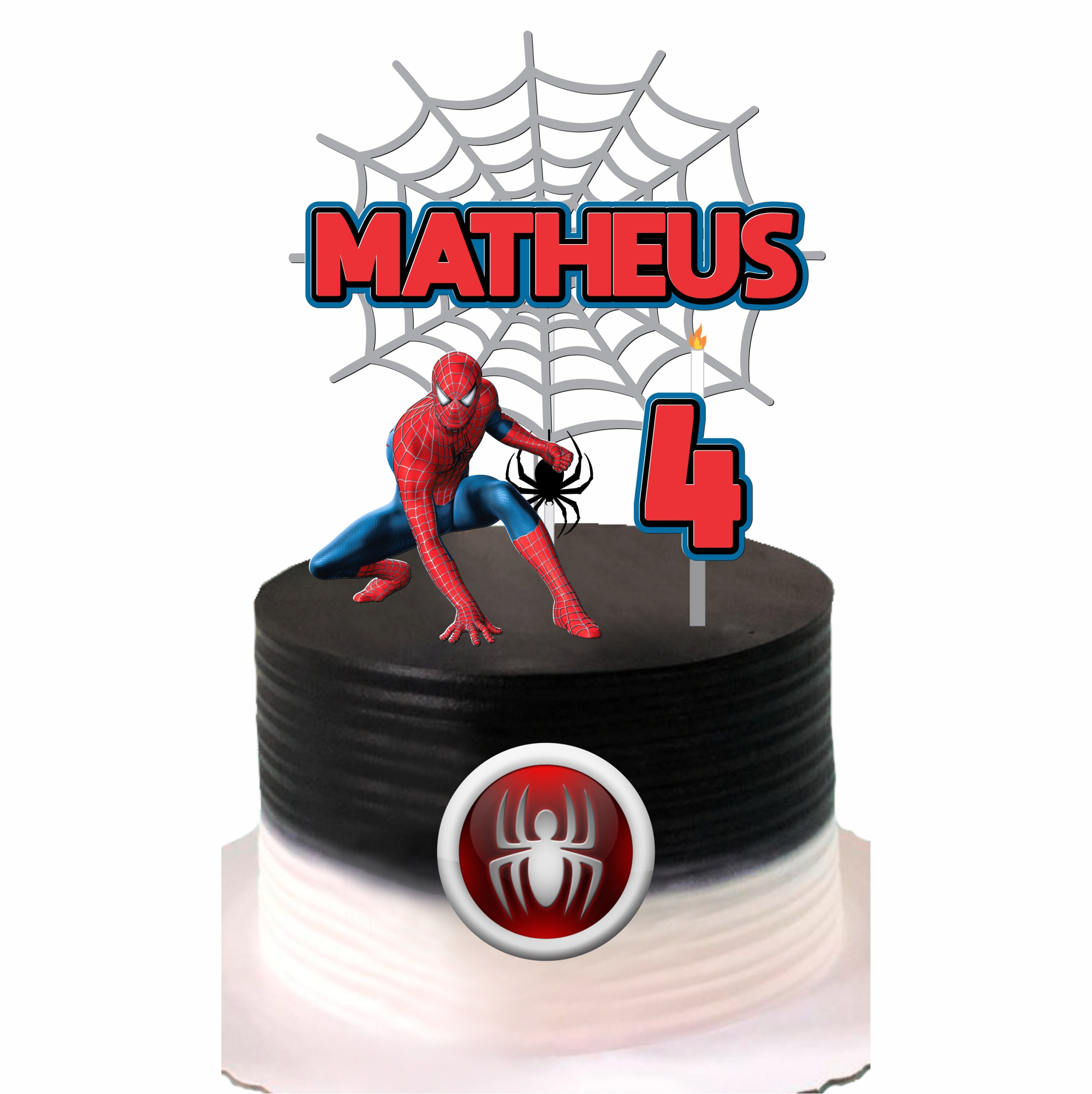 Arquivo digital Topo de bolo - Homem Aranha (2 modelos) - Imagem 3
